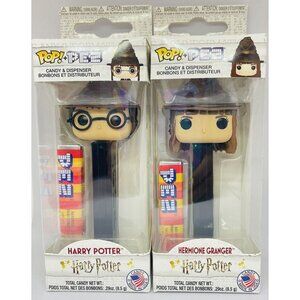2-Funko POP!+PEZ Harry Potter & Hermione Granger Candy Dispenser